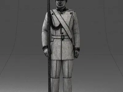 000115 Soviet Honor Guard Officer 0116 3D model