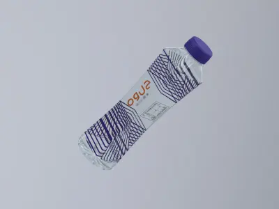 Bottle design for prototyping logo design 3D model