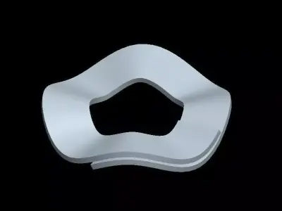 Split Wavy Washer Free 3D model