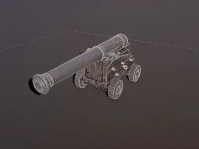 Medieval cannon Free 3D model