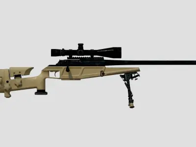 SIG Blaser R93 LRS2 Tactical Low-poly 3D model