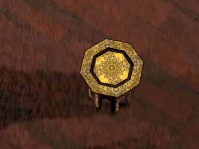 Historic Table Low-poly 3D model