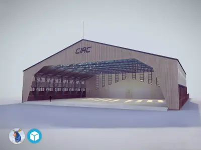 Hangar 14 CIAC Low-poly 3D model