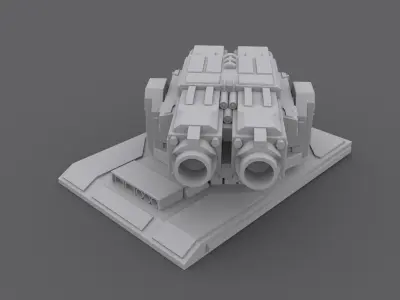 Machine Gun Turret 3D model