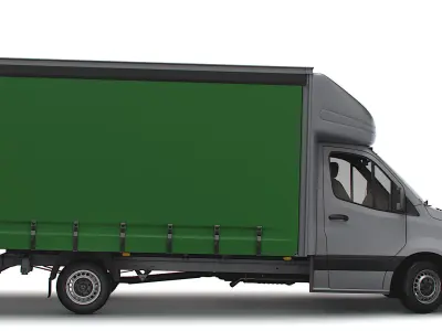 Freightliner Sprinter Luton Curtainsider 2023 3D model