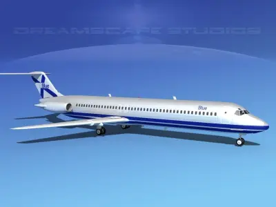 Douglas DC-9-50 Jet Blue 3D model