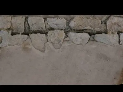 Korean Style Stone Staircase 3D model