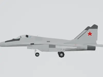 MIG 29 stylised low poly Low-poly 3D model