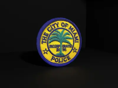 Police Patch-The City Of Mimi Low-poly 3D model