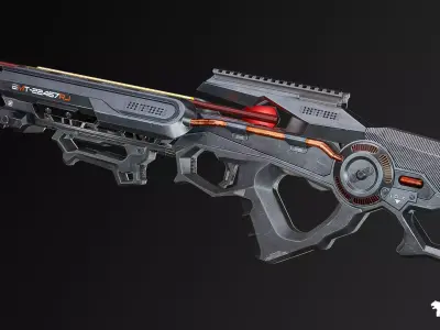 Cyberpunk Weapons Low-poly 3D model