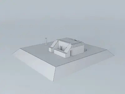 Defensive Bunker R667 Les Moulins Free 3D model