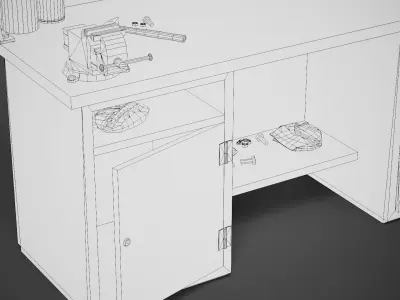Workbench GameReady 3D model