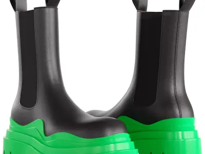 BOTTEGA VENETA THE TIRE BOOTS V2 Game-Ready Low-poly 3D model