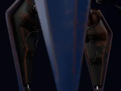 Vintage old style textured Machine Robot 3D model