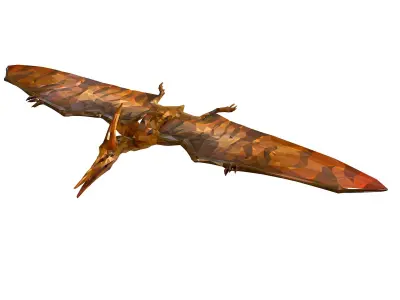Dinosaur Pteranodon LowPoly Art Polyart Low-poly 3D model