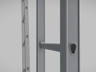 Rung Ladder with 6 Rungs 3D model