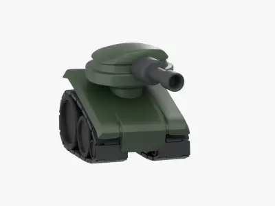 Army Tank 3D Illustration 3D model