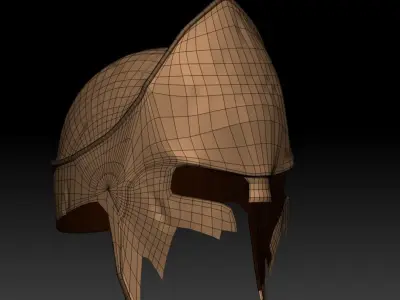 Greek Gorgon Helmet Low-poly 3D model