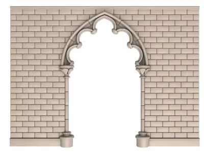 Gothic wall 3D model