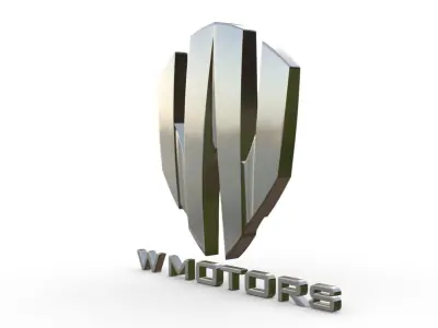 w motors logo 3D model