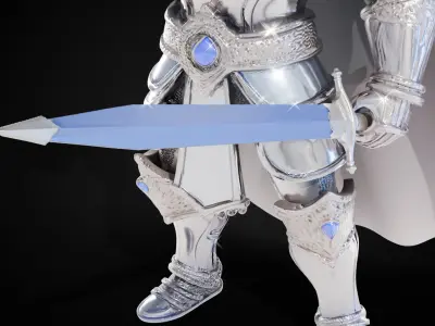 Stylized Sword - Ceremonial Royal Noble Edge - Game Ready Free 3D model