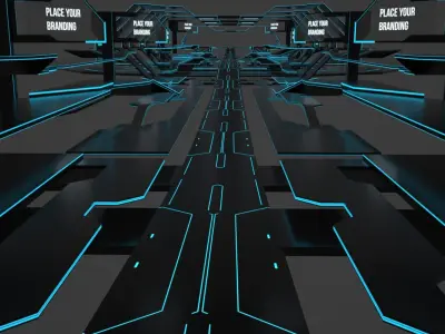 Sci Fi Corridor 3D model 190