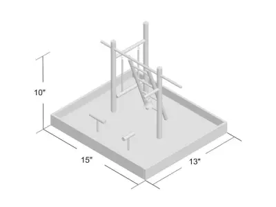 Charlan Wood Bird Play Gym  3D model
