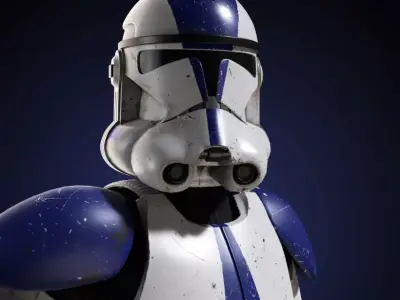 Star wars Clone Trooper 2 phase Low-poly 3D model