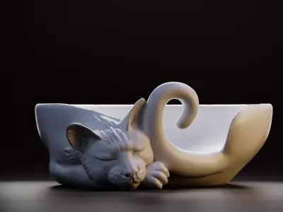 Plate cat Free 3D print model