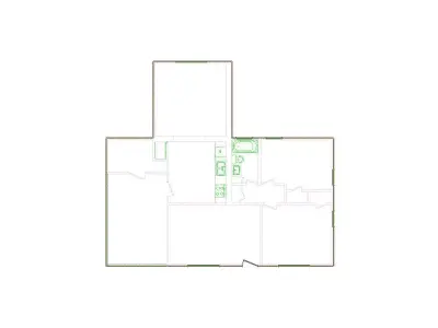 Detailed Exterior Sketch by Interior - 1001-1500 SF - Xactimate 3D model