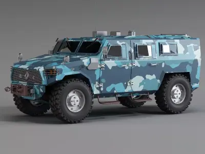 Military vehicles dongfneg CSK-182 Mengshi three generation 3D model