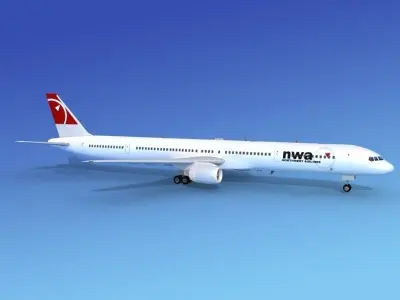 Boeing 757-300 Northwest Airlines 2 3D model