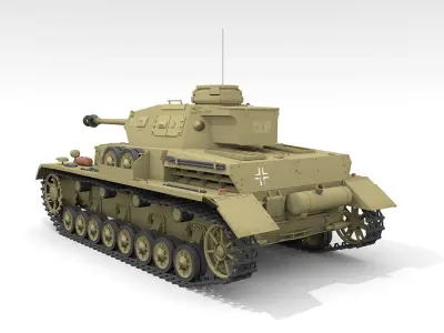 Panzer IV Ausf G Medium Tank 3D model