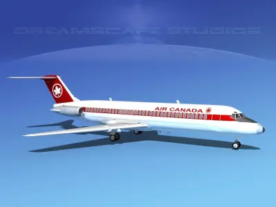 Douglas DC-9-30 Air Canada 3D model
