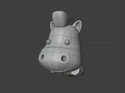 Cute Horse 3D Illustration 3D model