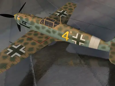 Messerschmitt Bf-109 E-7 Trop 3D model
