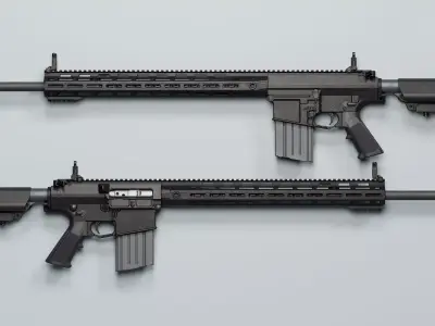 SR-25 - M110 - Replica Low-poly 3D model