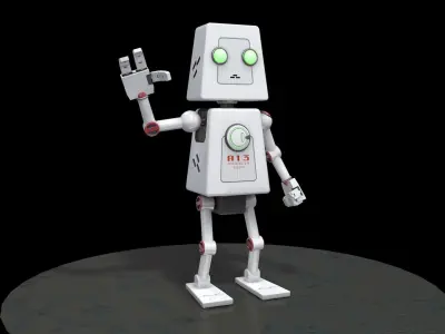 full rigged robokid  3D model