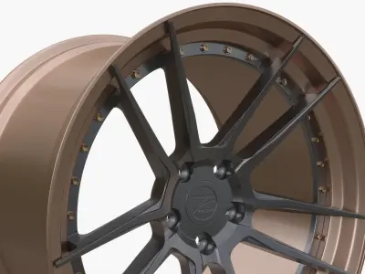 Zperformance wheel zp2 deep concave 3D model