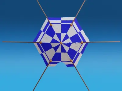 Medieval Pavilion Tent Low-poly 3D model