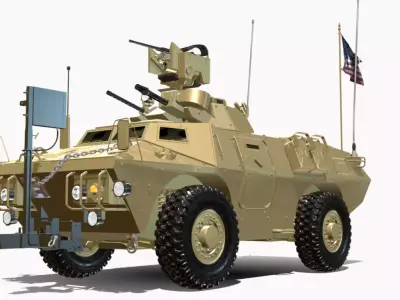 M117 GUARDIAO 4X4 Low-poly 3D model