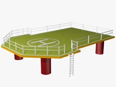 Helicopter Platform 3D model