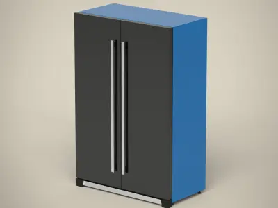 Refrigerator cabinet Low-poly 3D model