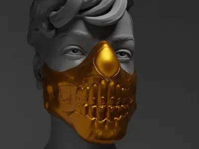 Cyborg Mask STL for 3D  3D print model