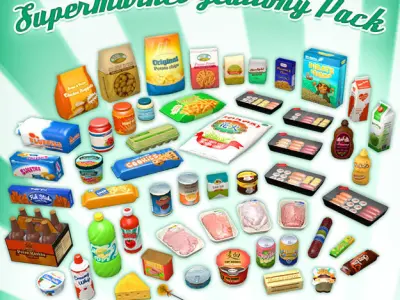 Supermarket Gluttony Pack Low-poly 3D model