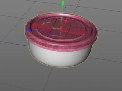 Tuna and Yogurt  Cup 3D model