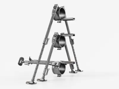 Elite Iron Revolution Steel 50 Cal Bipod Low-poly 3D model