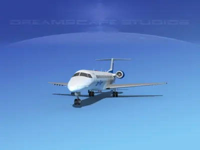 Embraer ERJ-140 Jet Fast 3D model