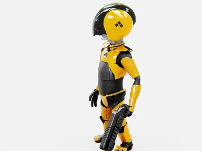 ALIEN TROOPER Z-02  Rigged for Unreal Engine - Unity - MIXAMO  3D model