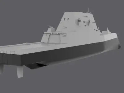 USS Zumwalt DDG-1000 RC 3D print model